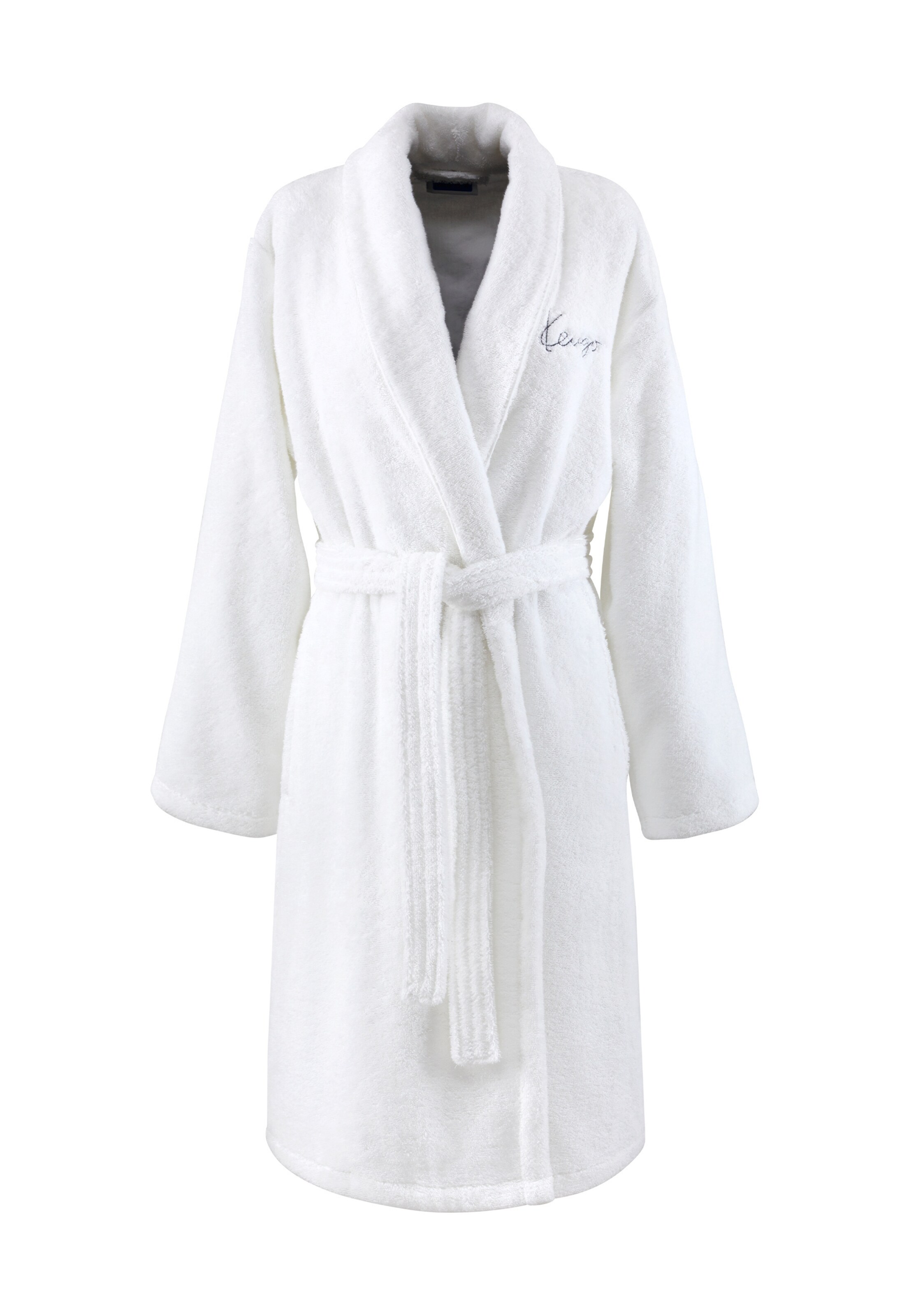 Kenzo Home Long Bathrobe in White: front