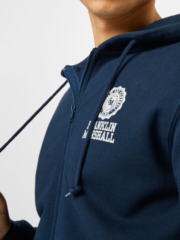 FRANKLIN & MARSHALL Zip-Up Hoodie in Blue