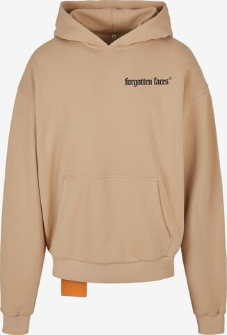 Sweat-shirt Forgotten Faces en beige : devant