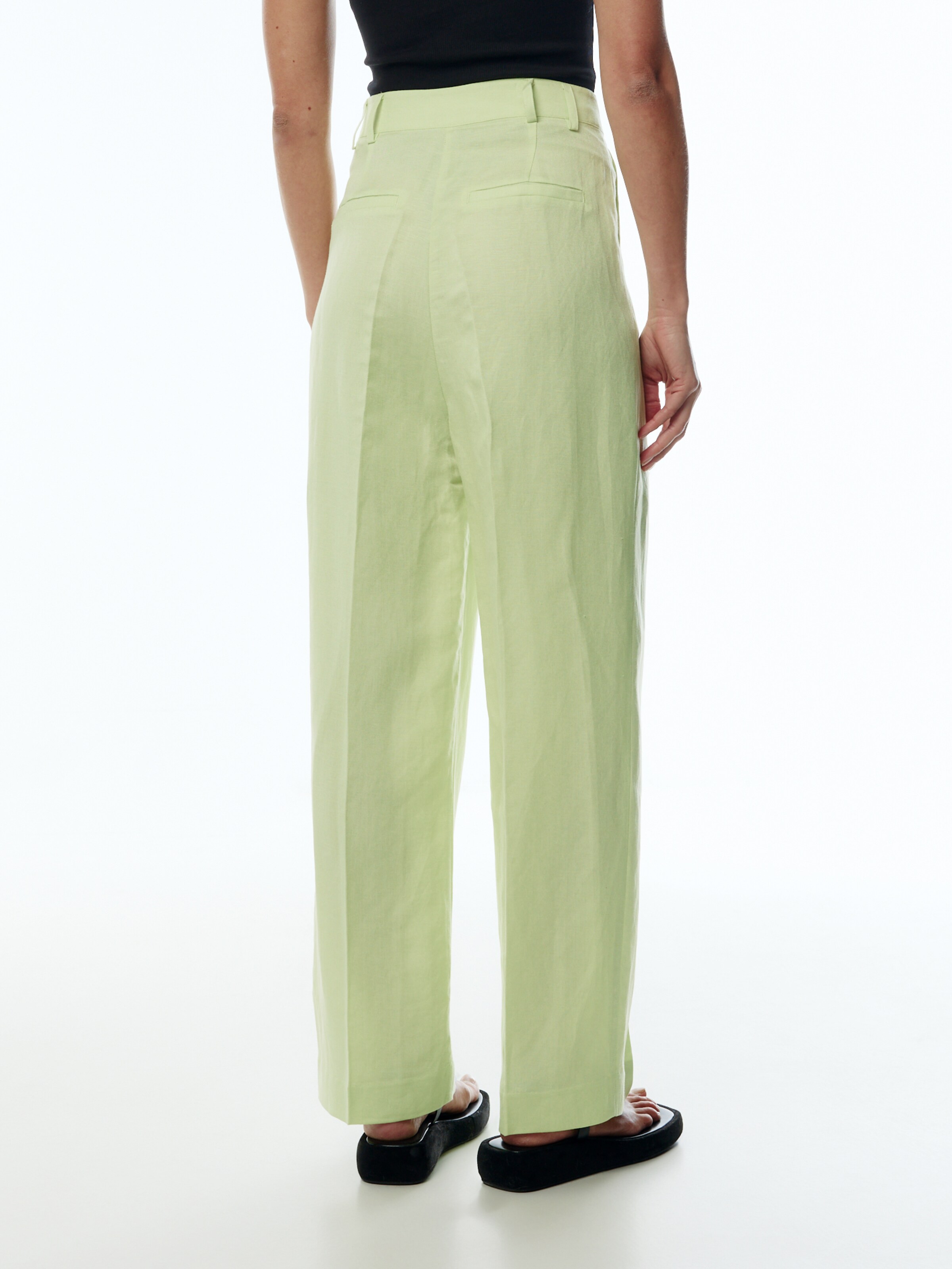 Bukser med lægfolder 'Kaj'