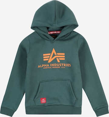 ALPHA INDUSTRIES Суичър в зелено: отпред