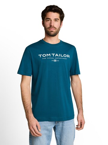 T-Shirt TOM TAILOR en bleu : devant