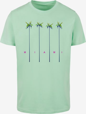 MT Men T-Shirt 'Miami Palms' in Grün: Vorderseite