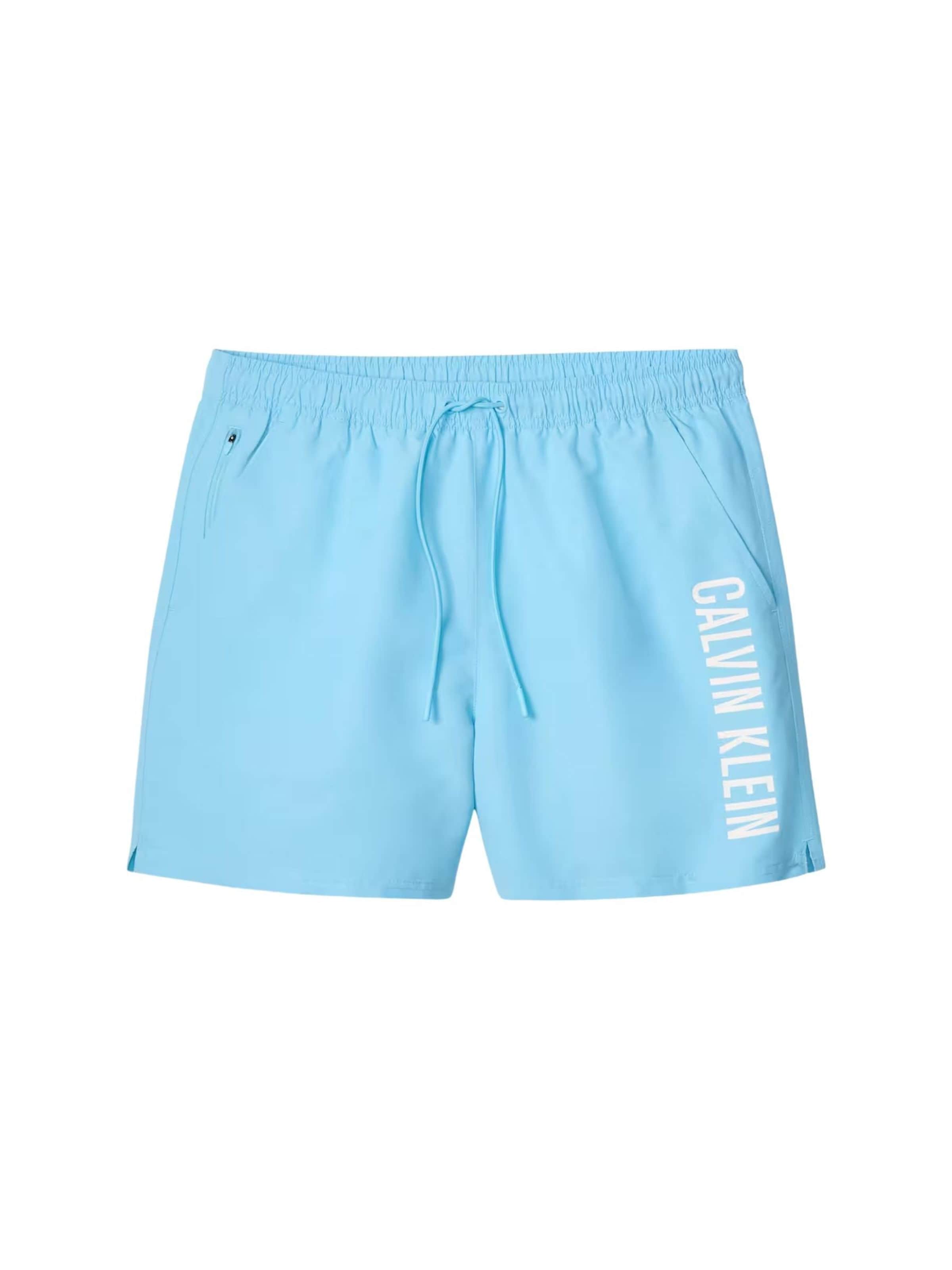 Shorts de bain 'CALVIN KLEIN MEDIUM DRAWSTRING Costumi da bagno' Calvin Klein en bleu : devant