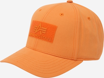 Casquette ALPHA INDUSTRIES en orange : devant