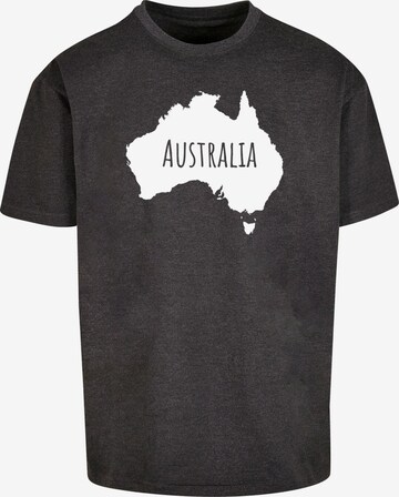 Merchcode T-Shirt 'Australia X' in Grau: Vorderseite