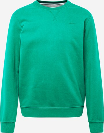 s.Oliver Sweatshirt in Groen: voorkant