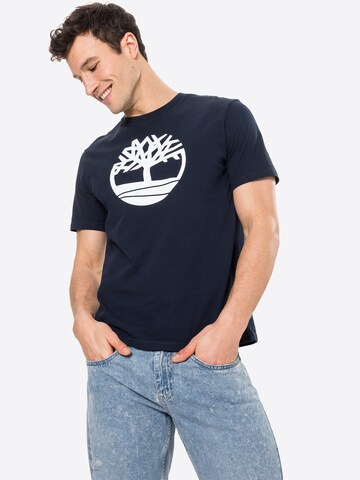 TIMBERLAND - Camiseta en azul: frente