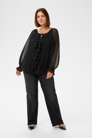 KAFFE CURVE Blouse 'KCMilanna' in Black