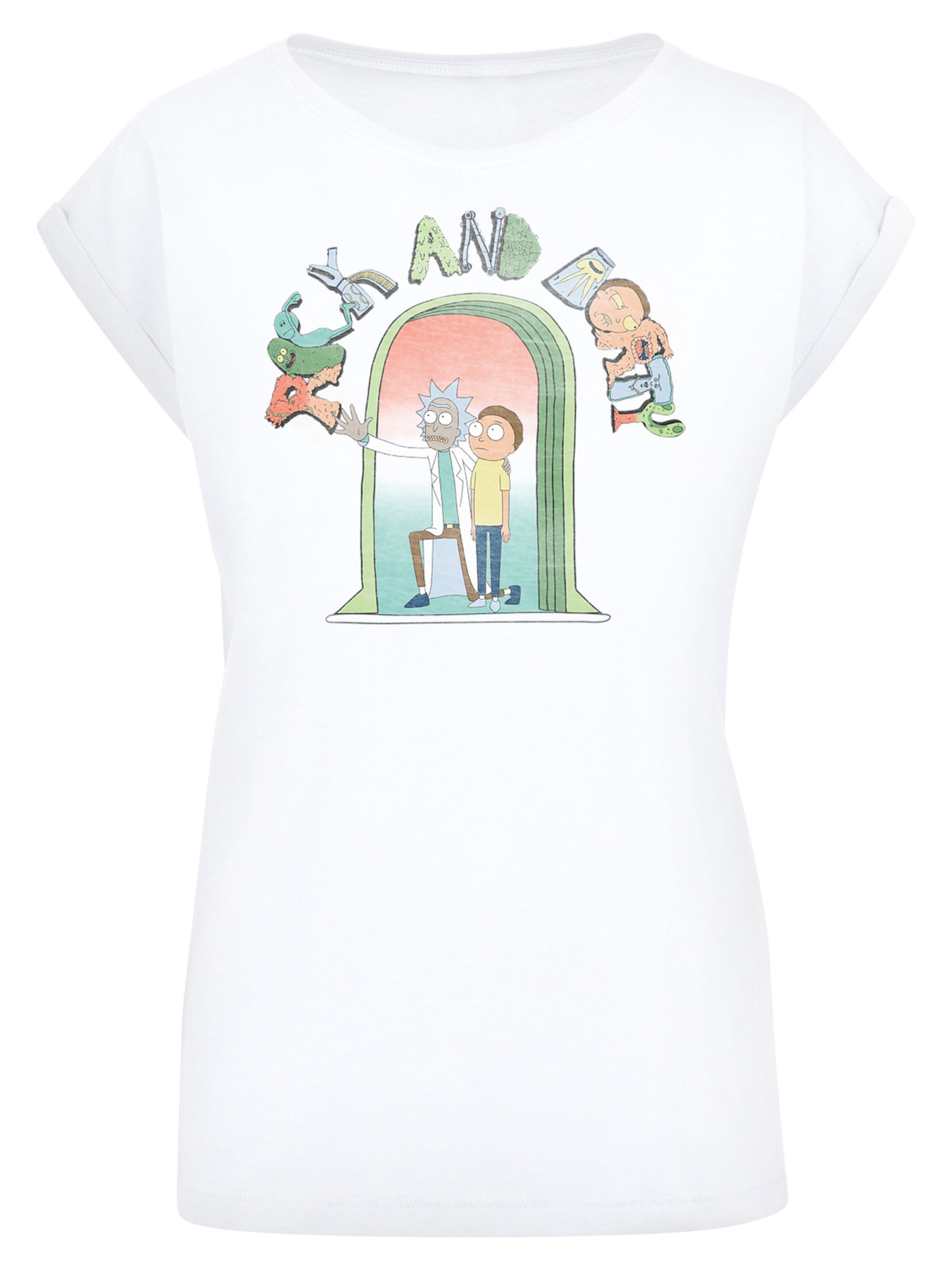 F4NT4STIC Shirt in Wit: voorkant