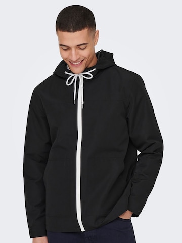 Only & Sons Between-Season Jacket in Black