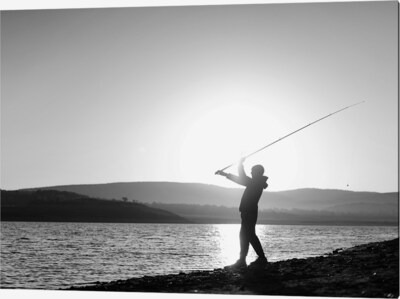 Liv Corday Bild  'Fisherman' in grau / dunkelgrau / schwarz, Produktansicht
