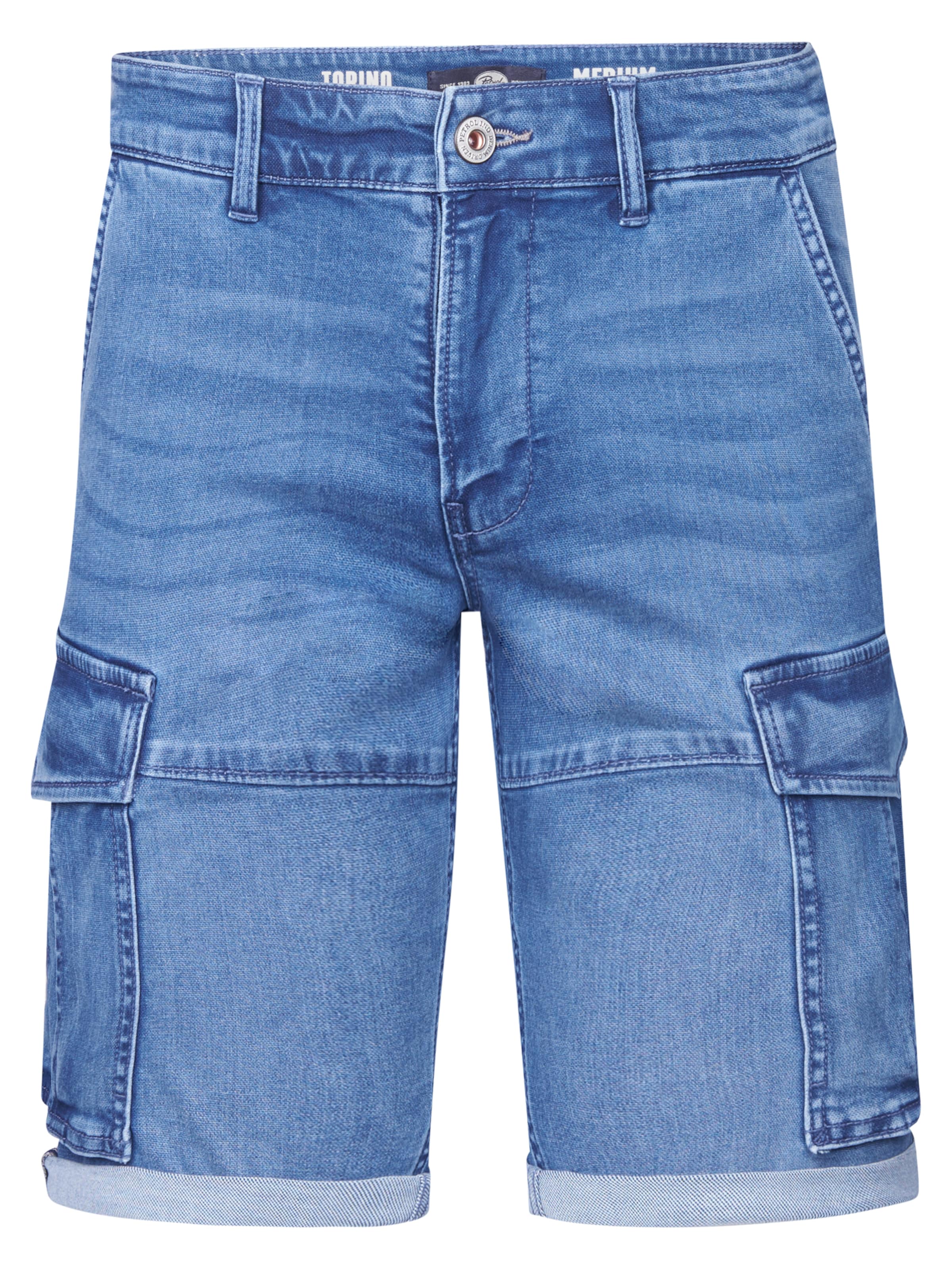 Petrol Industries tavaline Klapptaskutega teksapüksid 'Torino Zephyr', värv sinine: eest vaates