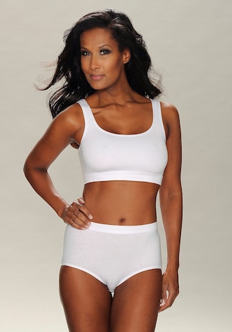 PETITE FLEUR Boyshorts in White: front