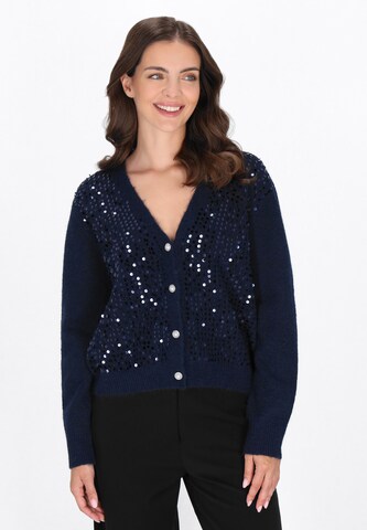 FELIPA Knit cardigan in Blue: front