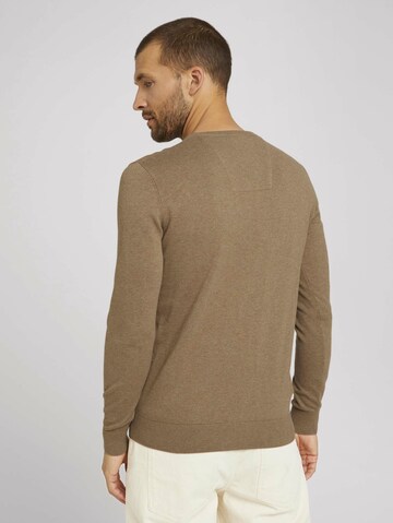 Coupe regular Pull-over TOM TAILOR en marron