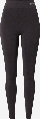 Hummel Skinny Sportbroek 'Ci' in Zwart: voorkant