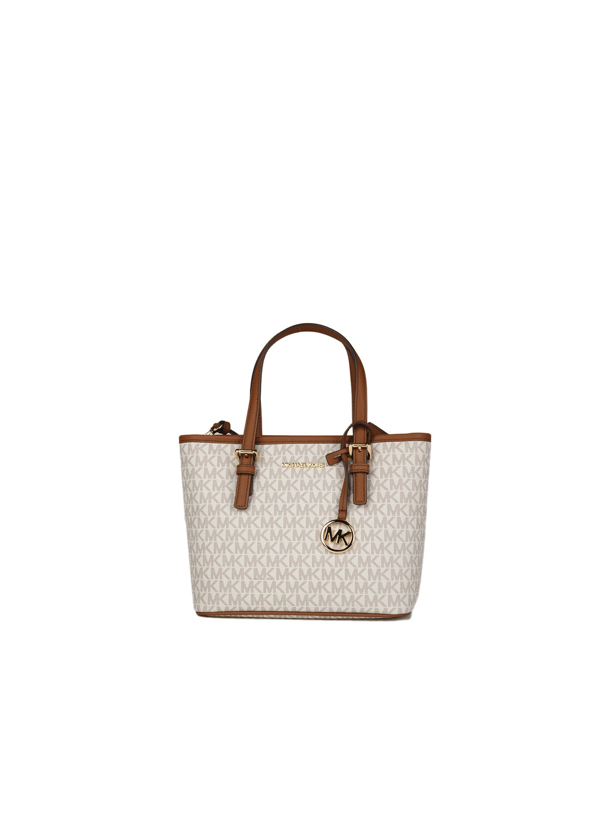 Michael Kors Handtas 'Jet' in Beige: voorkant