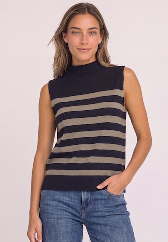 STREET ONE Pullunder mit Turtle Neck und Rollkanten in Blau: Vorderseite
