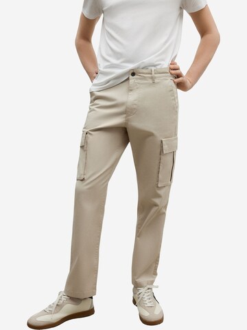 Adolfo Dominguez Slimfit Cargobroek in Beige: voorkant