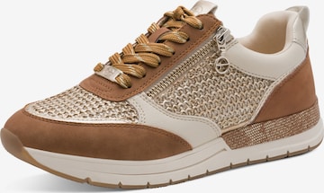 Tamaris Matalavartiset tennarit 'Almina' värissä ruskea: etupuoli