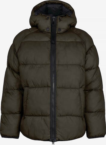 Barbour International Winter Jacket 'Driesh Quilt' in Green: front