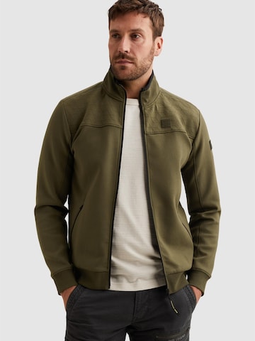 Felpa 'PME LEGEND - Sweat jacket with stand-up collar and zipper closure' di PME Legend in verde: frontale