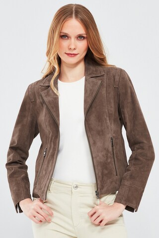 Derimod Between-season jacket in Brown: front