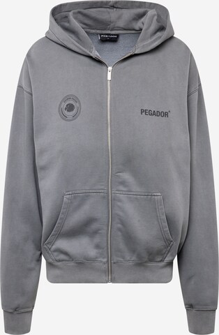 Pegador Zip-Up Hoodie 'GORDAN' in Grey: front