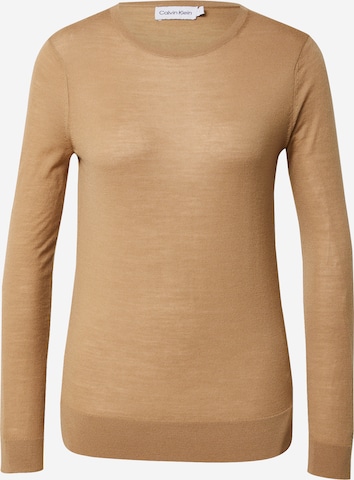 Pullover di Calvin Klein in marrone: frontale
