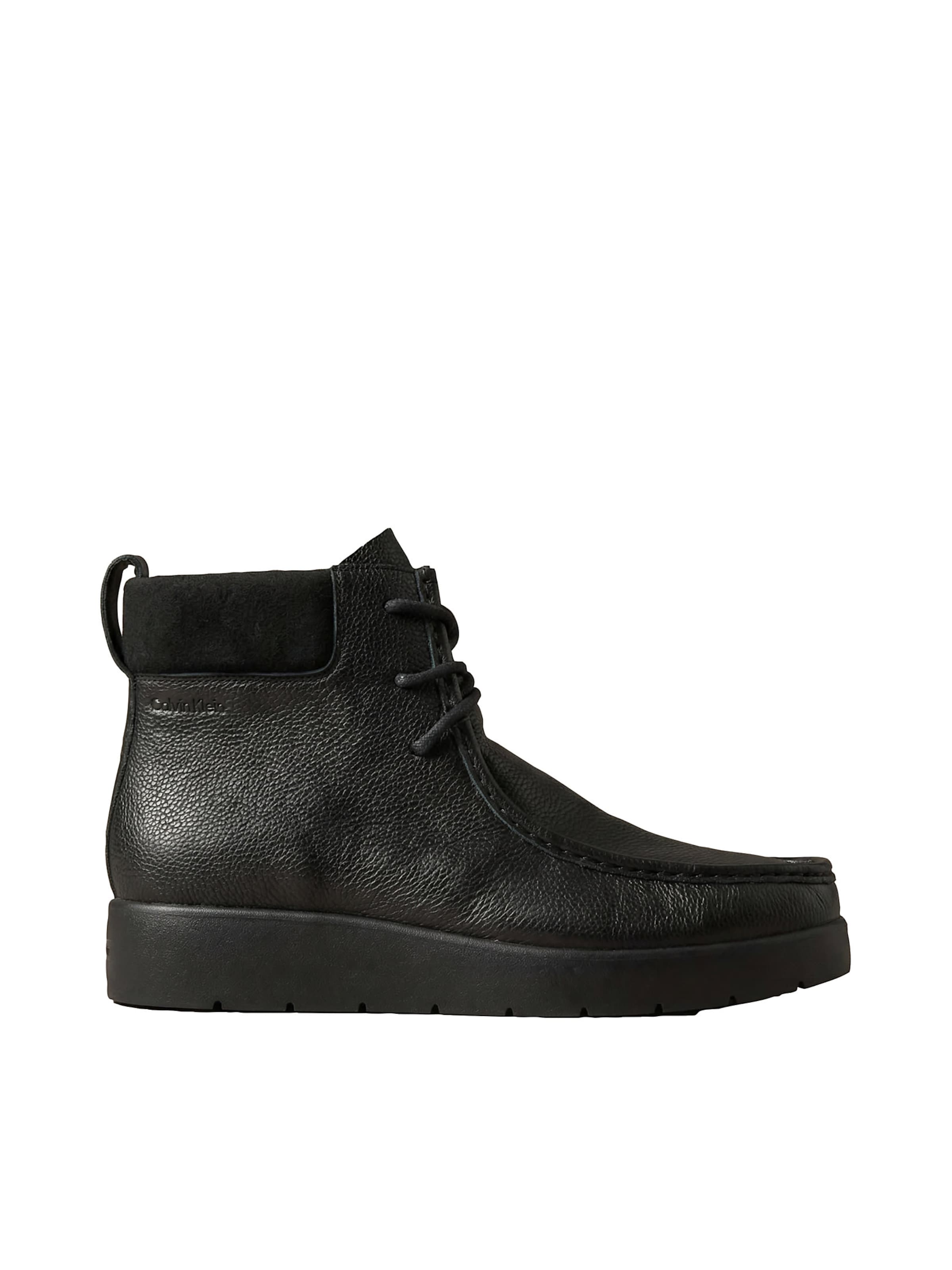 Calvin Klein Veterboots in Zwart: voorkant