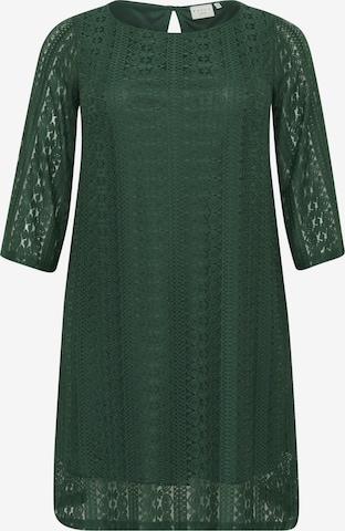 KAFFE CURVE Jurk 'Mariah' in Groen: voorkant
