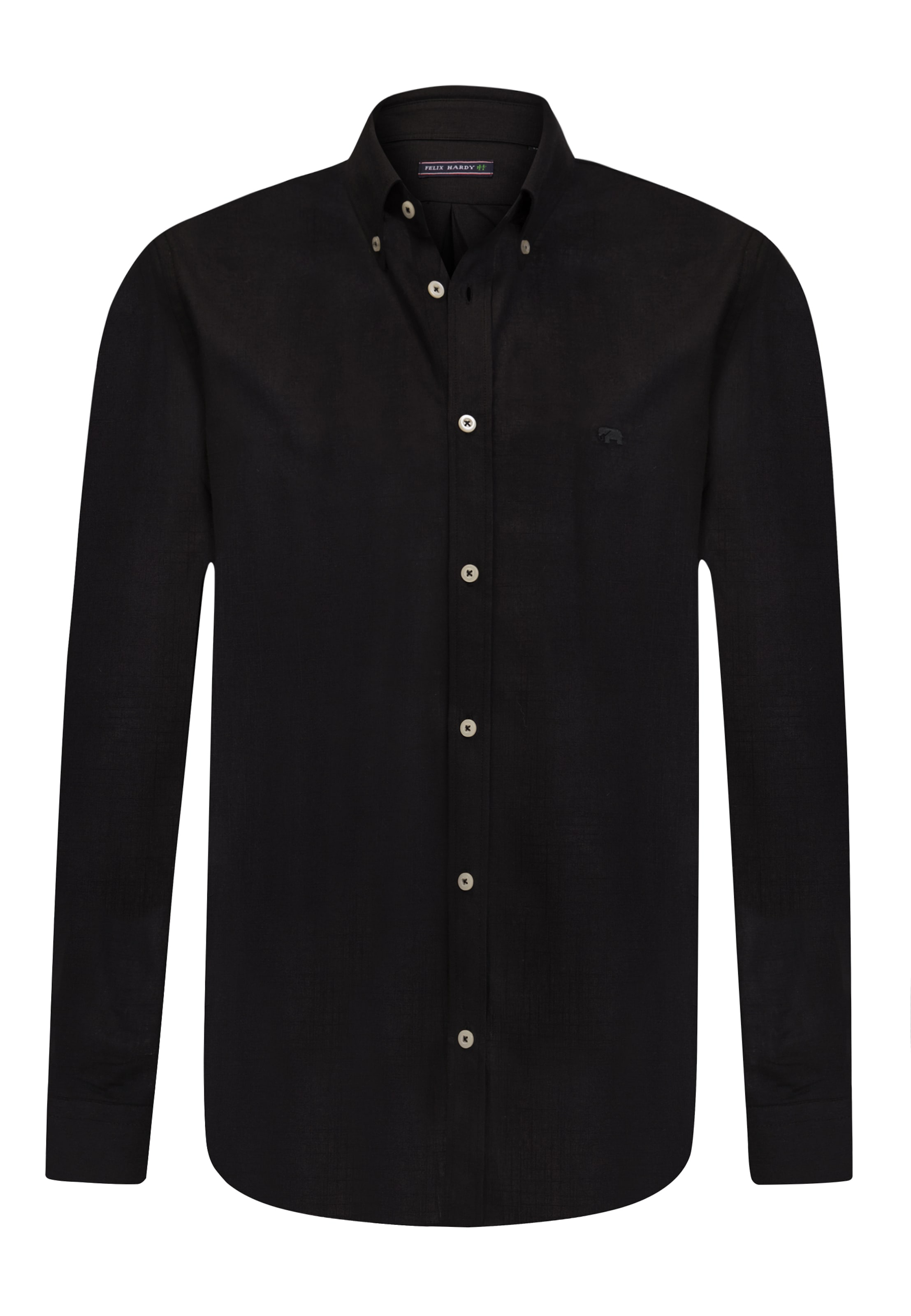 Felix Hardy Regular fit Button Up Shirt in Black: front