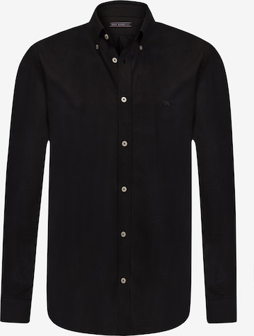 Felix Hardy Regular fit Button Up Shirt in Black: front