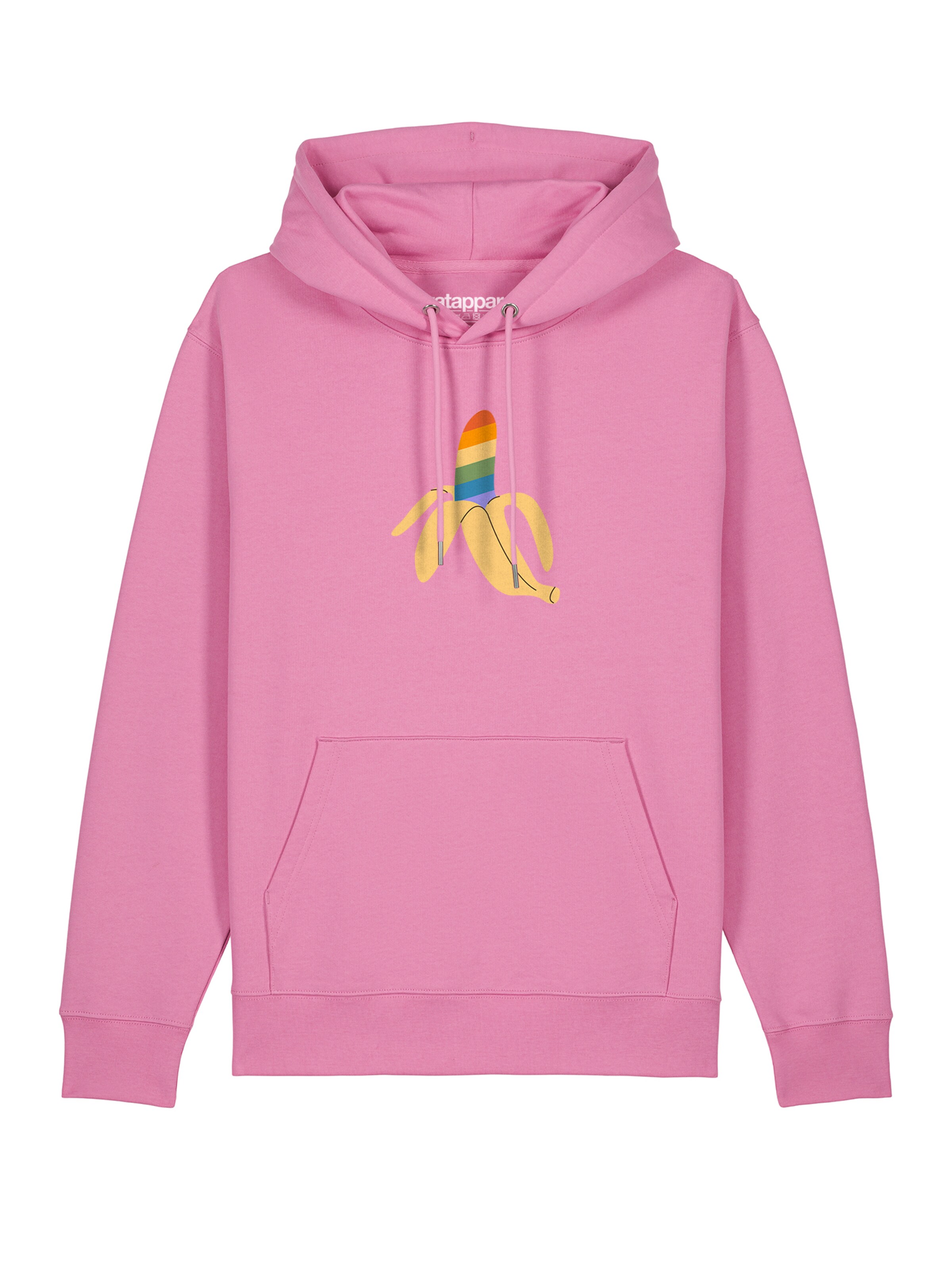 Sweat-shirt 'Rainbow Banana' Watapparel en rose : devant