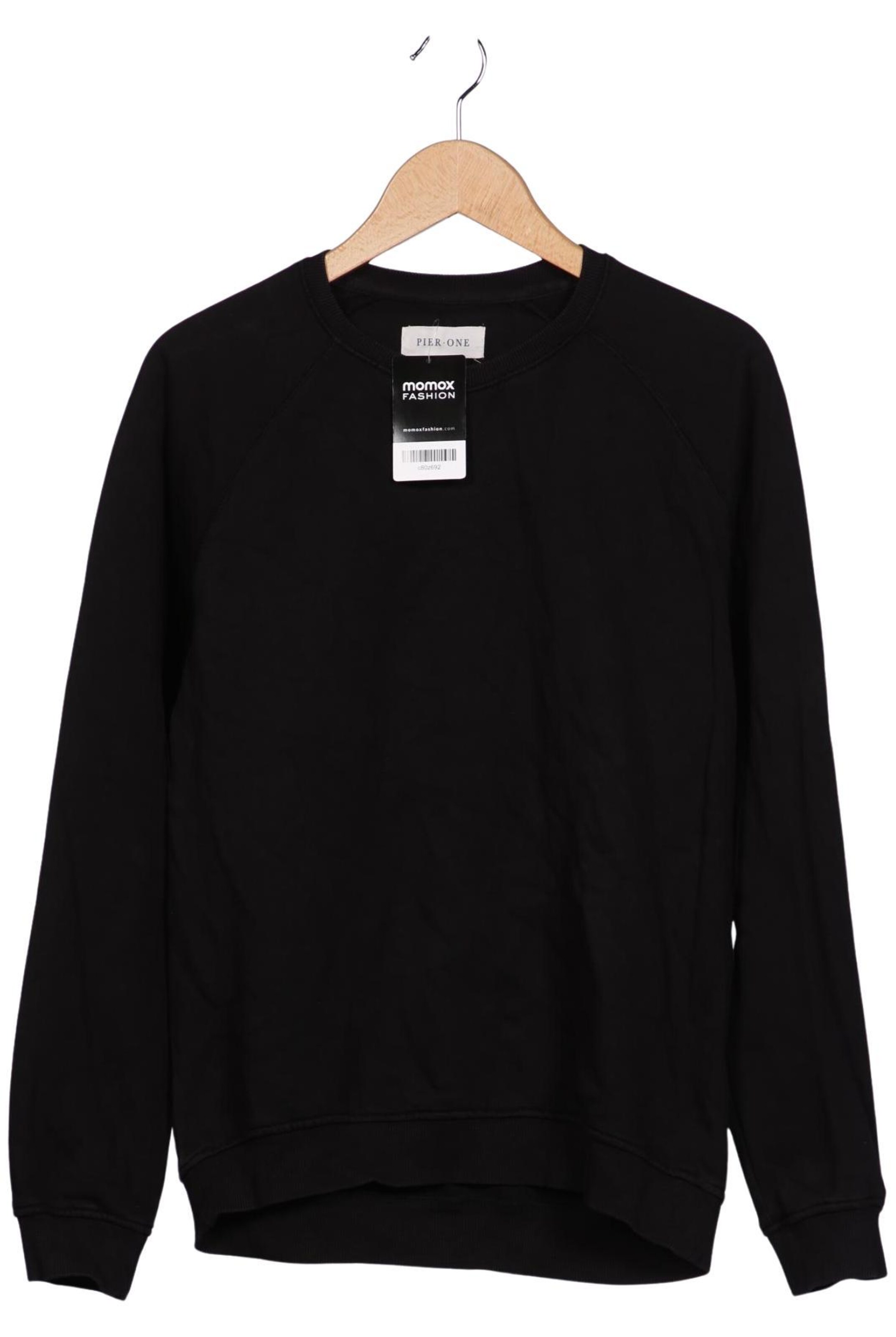 Pier One Sweatshirt & Zip-Up Hoodie in S in Black: front