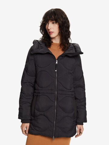 Manteau d’hiver ESPRIT en noir : devant