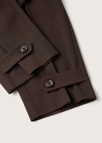 MANGO Tapered Pleated Pants 'Marlowe' in Brown