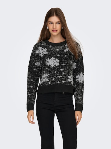 Pullover 'XMAS' di ONLY in nero: frontale