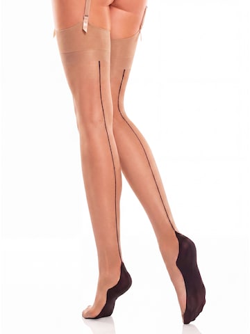 GLAMORY Halterlose Strümpfe 'Delight 20' in Beige: Vorderseite