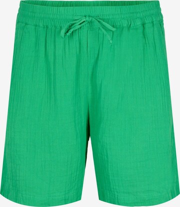 Loosefit Pantaloni 'VVIVU' di Zizzi in verde: frontale