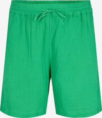 Zizzi Loosefit Broek 'VVIVU' in Groen: voorkant