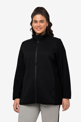 Ulla Popken Sweatjacke in Schwarz: predná strana