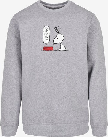 Merchcode Sweatshirt 'Peanuts Hungry Snoopy' in Grijs: voorkant