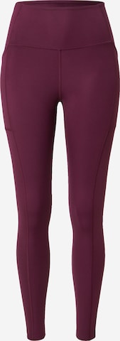 Girlfriend Collective Skinny Workout Pants in Purple: front