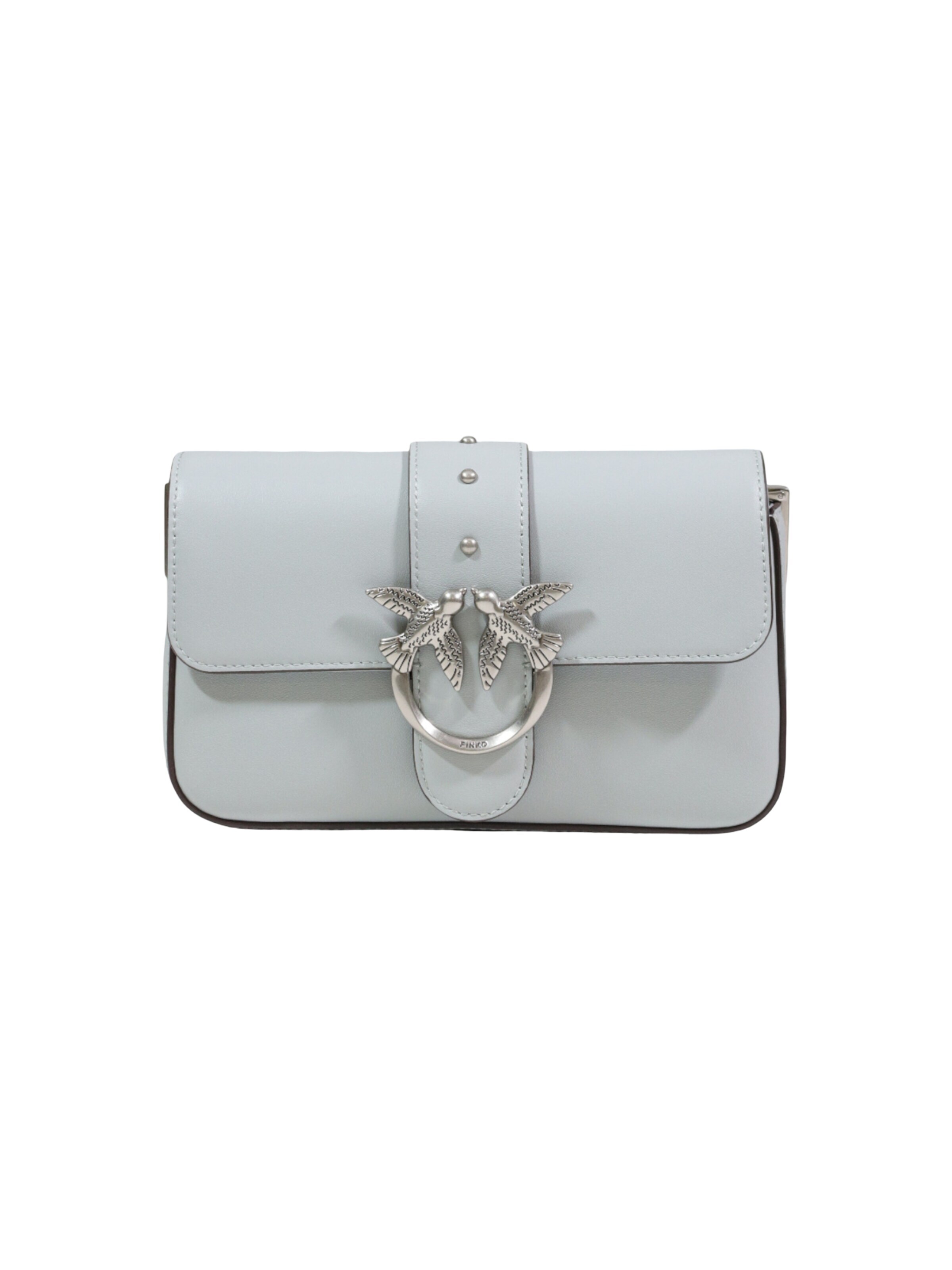 PINKO - Bolso de hombro 'LOVE ONE MINI SLOUCHY FL VITELLO 104340 A0QO' en blanco