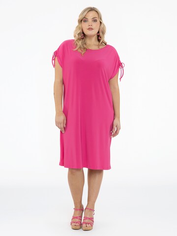 YOEK Dress in Pink: front