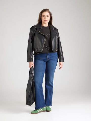 ONLY Carmakoma Sweatshirt 'CARINDA' in Black
