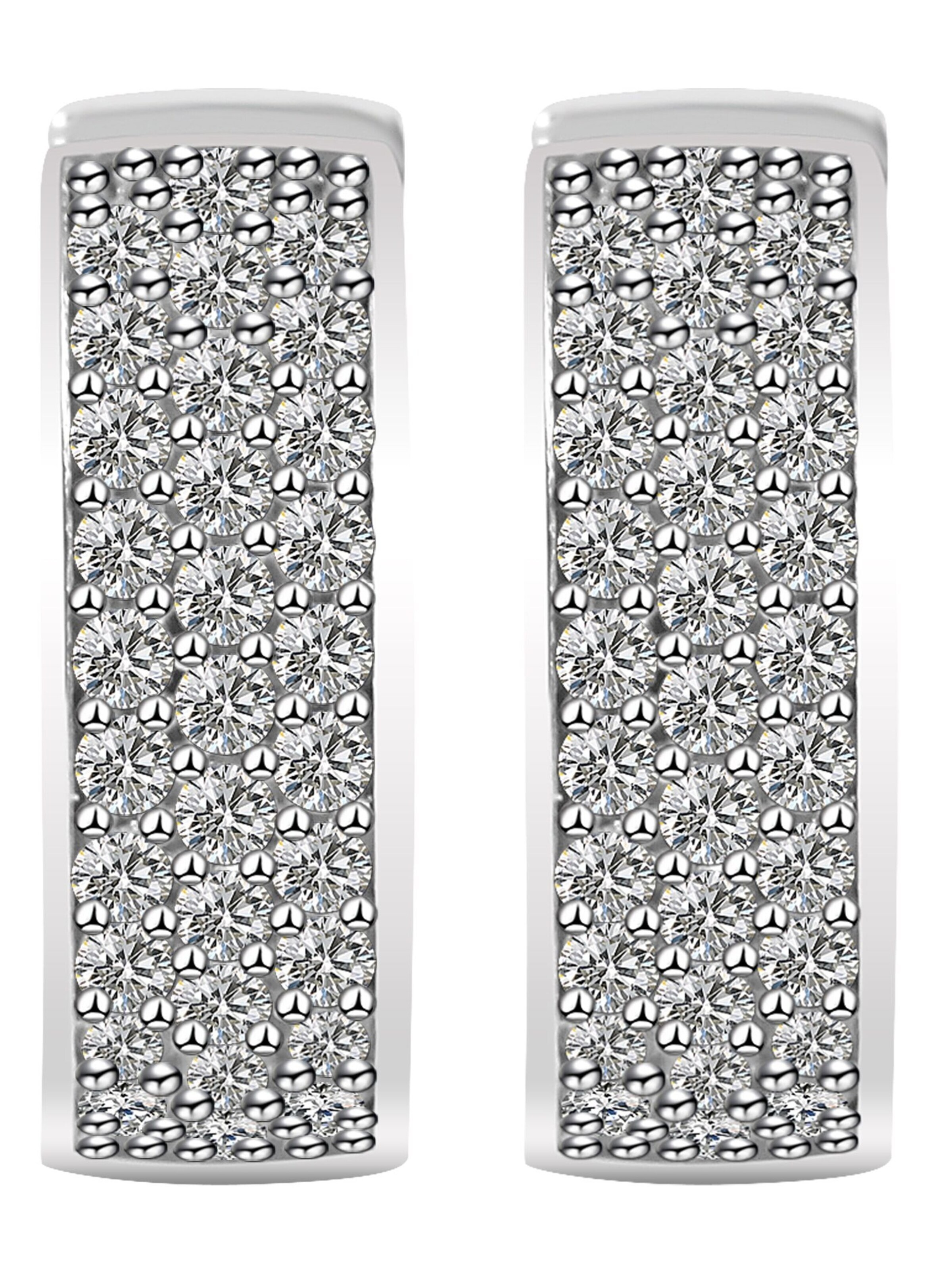 Akzent Earrings '"Amelia" aus 925 Sterlingsilber, rhodiniert, langlebig' in Silver