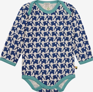 loud + proud Romper/Bodysuit 'Elefanten' in Blue: front